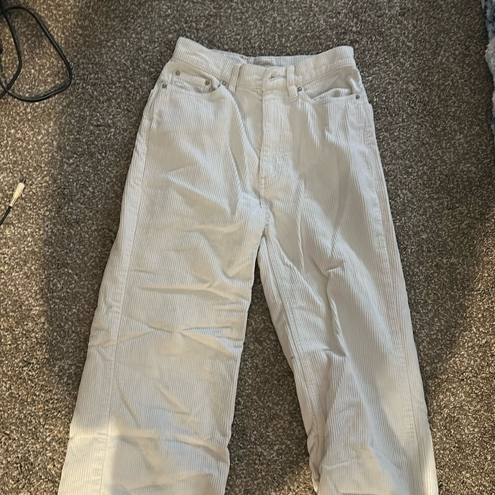 Urban outfitters white corduroy jeans